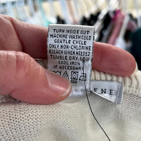 Geoffrey Beene Men's Cream And Grey Argyle Pullover Sweater Size L. NEW - Picture 8 of 8